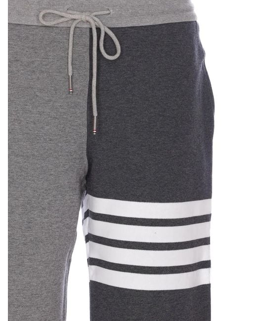 Thom Browne Gray 4-Bar Stripe Sweatpants