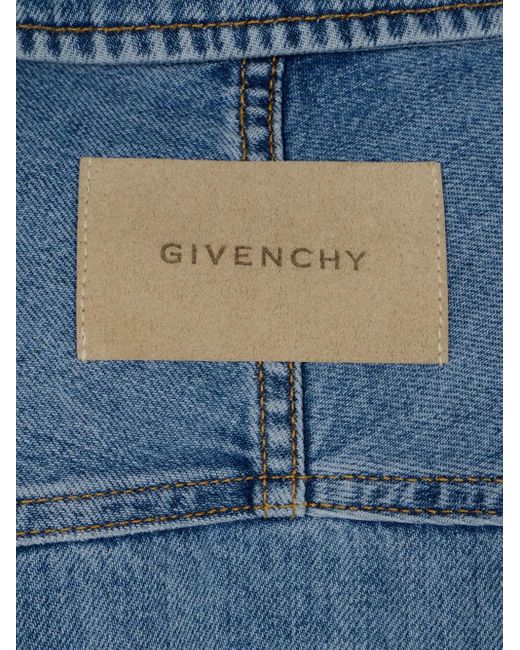 Givenchy Denim Blouse Met Knoopsluiting in het Blue