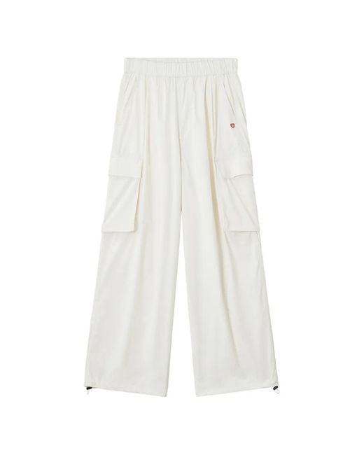 Chocoolate White Pantalon À Poches Cargo