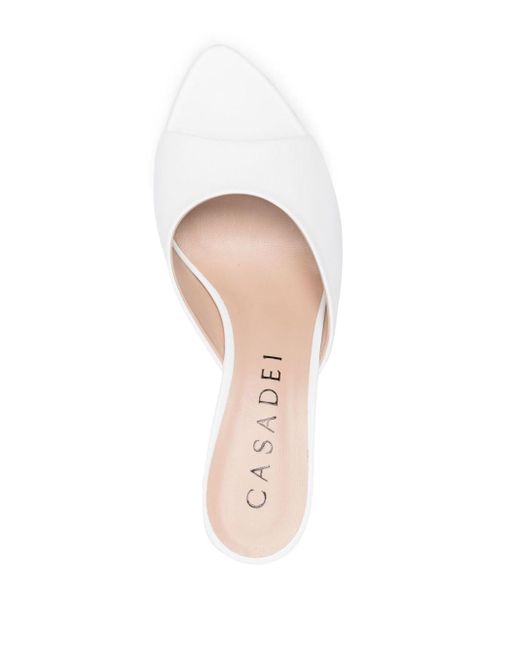 Casadei White Scarlet 50mm Mules