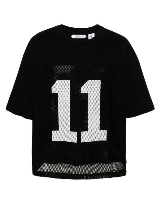Camiseta con panel de malla Lanvin de hombre de color Black