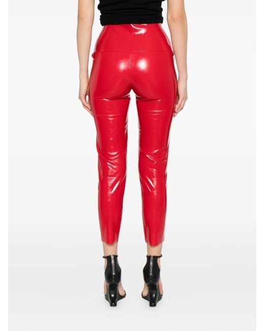 Norma Kamali ハイウエスト パンツ Red