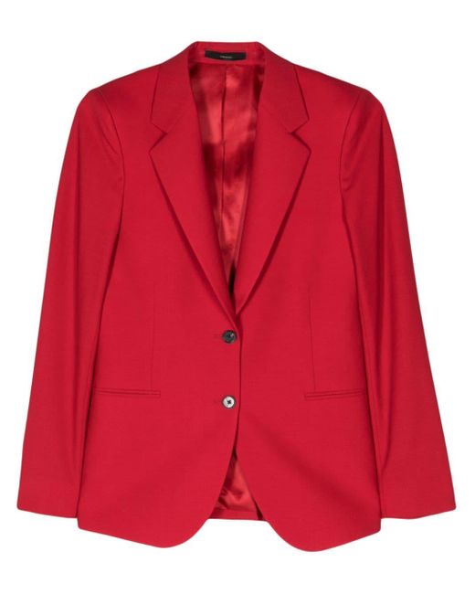 Paul Smith Red Single-breasted Wool Blazer