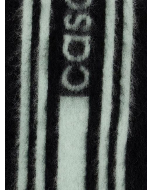 Casablanca Black Logo-Stripe Scarf