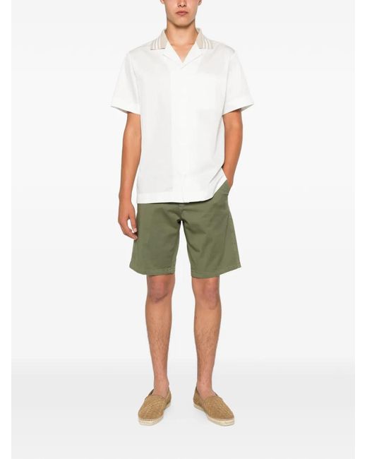Roy Rogers Green Logo-Patch Shorts for men