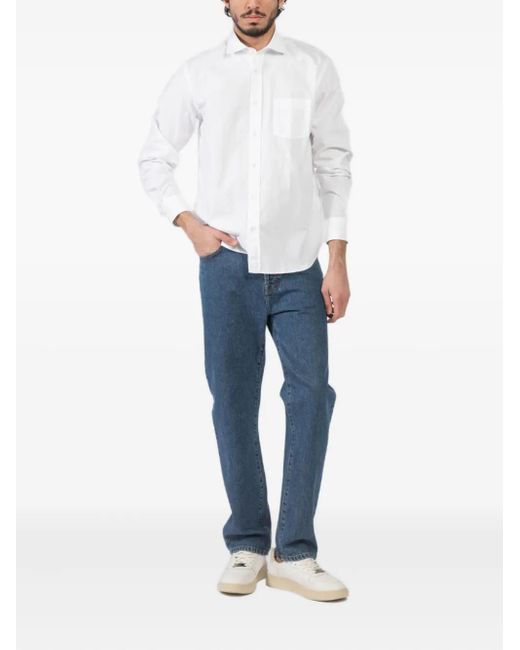 Hartford White Paul Button-Up Shirt for men