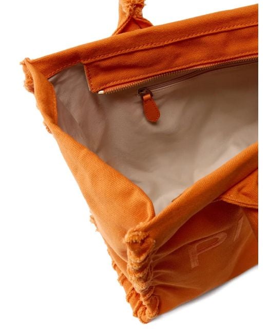 Pinko Orange Medium Beach Shopping Tote