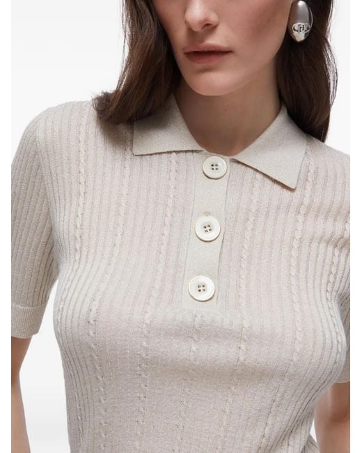 Liu Jo White Knit Polo-Shirt