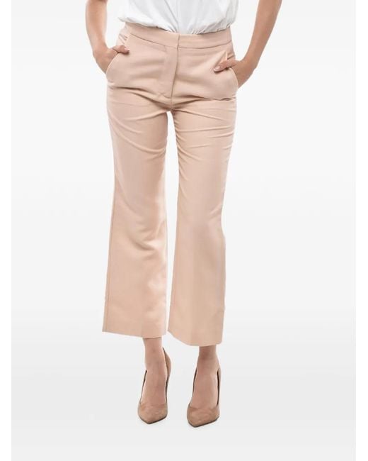 Stella McCartney Natural Carlie Cropped-Fit Trousers