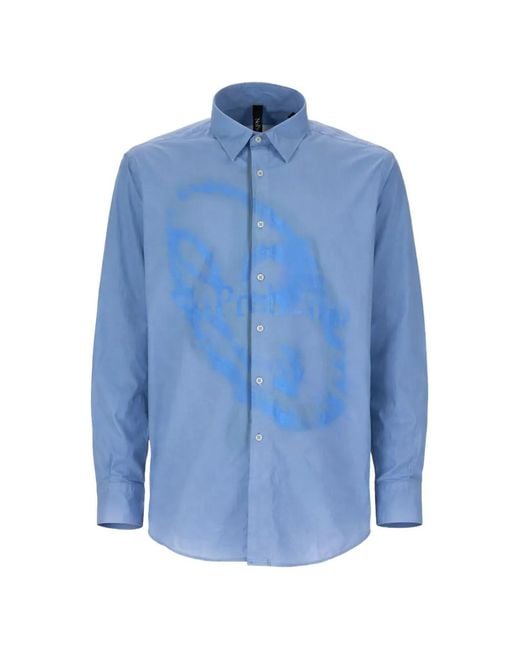 No Problemo Blue Chemise Imprimée Intégral for men