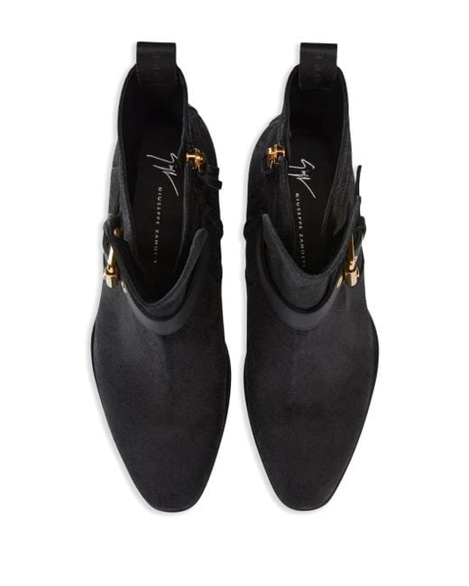 Giuseppe Zanotti Black 40Mm Jhonny Leather Ankle Boots for men