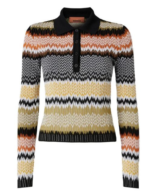 Missoni シェブロンパターン ポロシャツ Multicolor