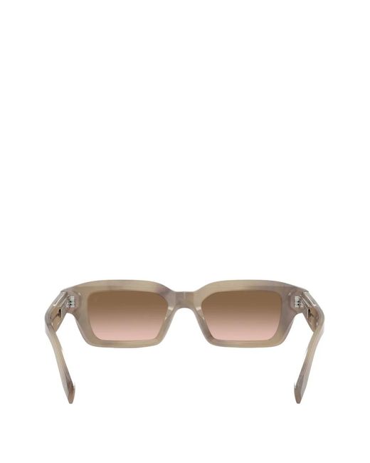 Brunello Cucinelli Natural Rectangle-Frame Sunglasses