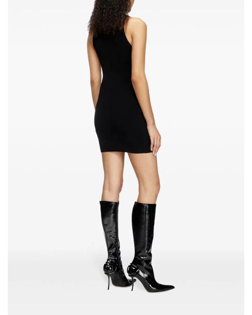 DIESEL Black 'M-Caddix' Ribbed Knit Sleeveless Dress
