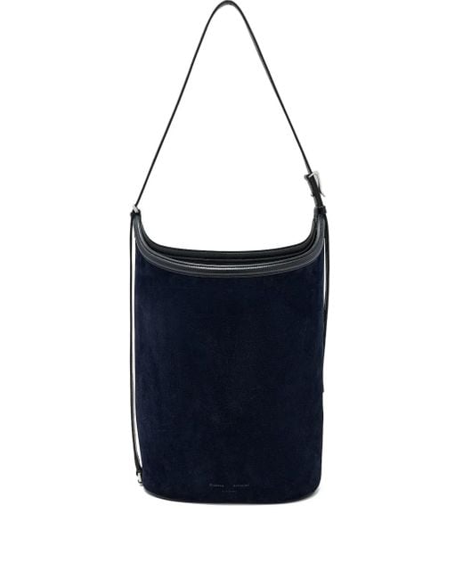 Proenza Schouler Blue Bucket-Shape Suede-Leather Tote Bag