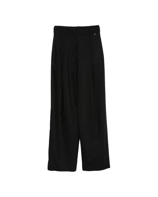 Herno Black Pleated Trousers