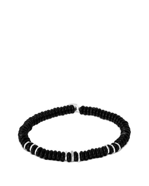 Tateossian Black Positano Beaded Slip-On Bracelet