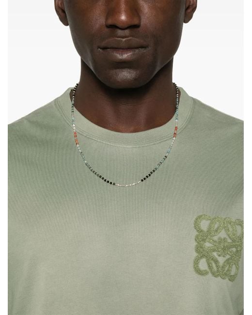 Loewe Green Anagram-Patch T-Shirt for men