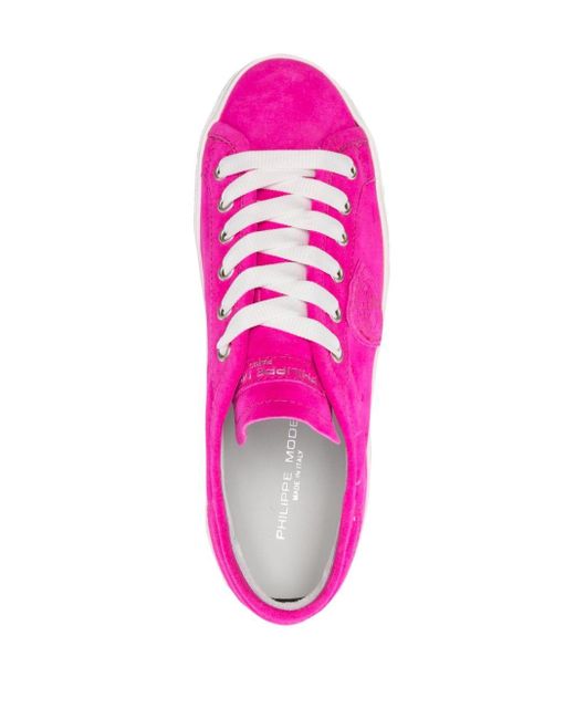 Philippe Model Pink Prsx Haute Logo-patch Sneakers