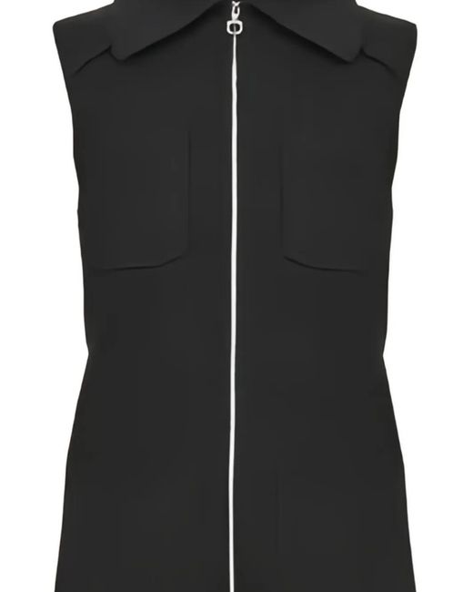 Ferragamo Black Collared Patch Pocket Playsuits
