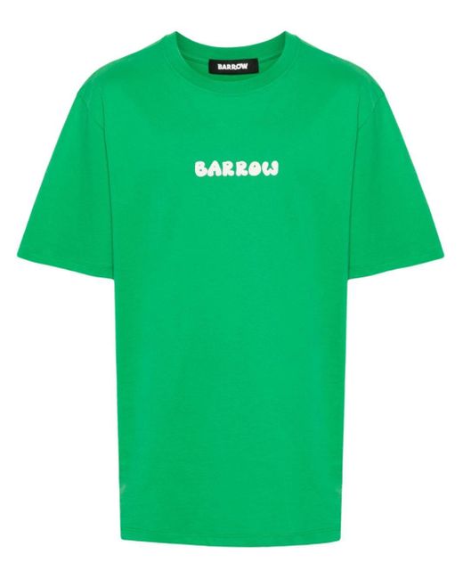 Barrow Green Logo-print Cotton T-shirt for men