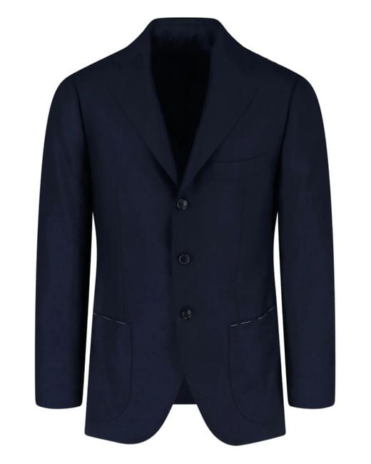 Cesare Attolini Blue Blazer Monopetto En Cachemire for men