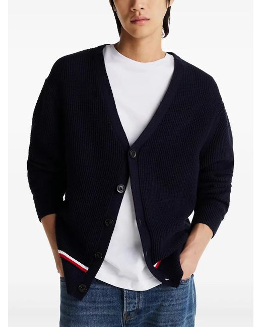 Tommy Hilfiger Blue Structure Global Stripe Cardigan for men