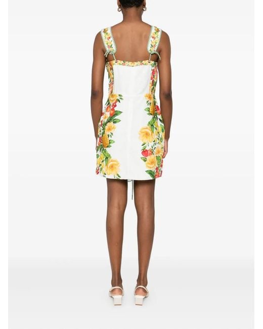 Farm Rio White Picnic Flowers Minidress