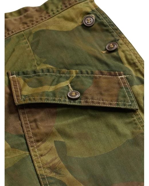 RRL Green Camouflage-Print Trousers