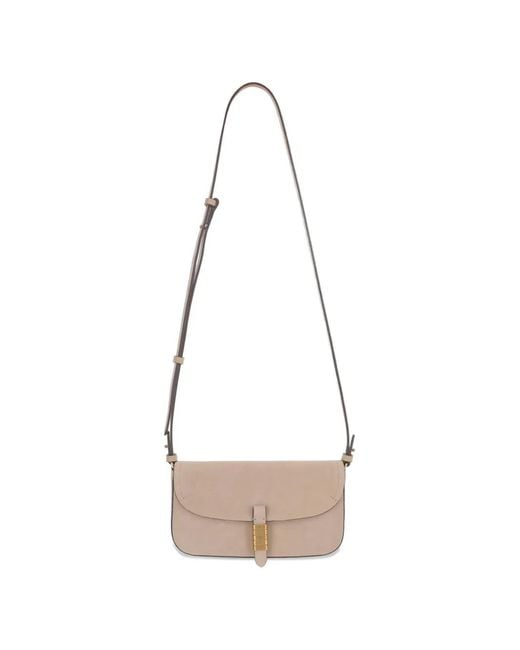 Pinko White Medium Saddle Flat Shoulder Bag