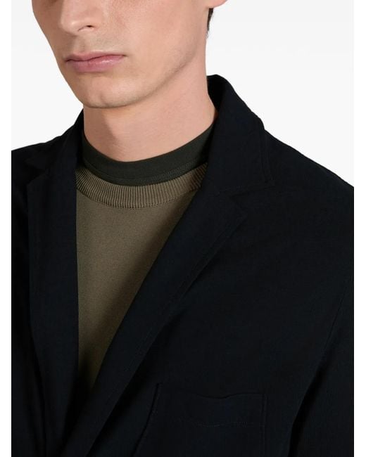Zanone Blue Slim-Fit Patch-Pocket Blazer for men