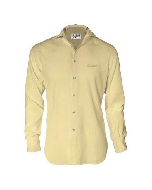 Mc2 Saint Barth Yellow Buttoned Shirt for men