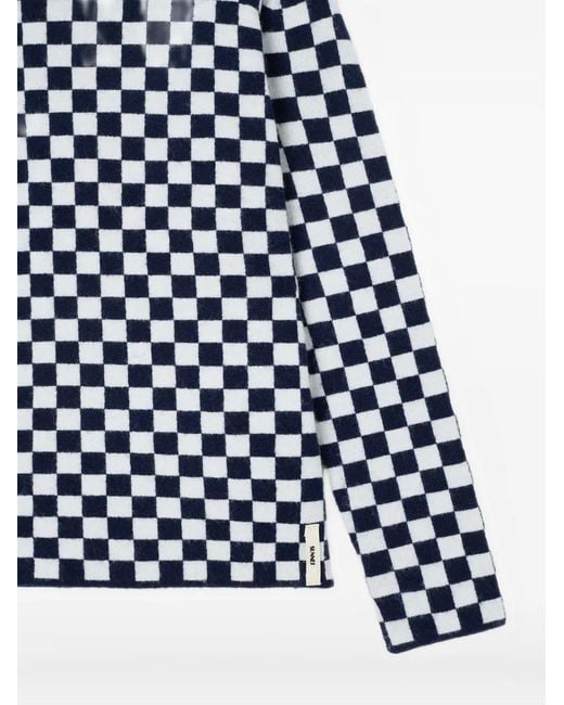 Sunnei Blue Checkerboard-Pattern Sweater