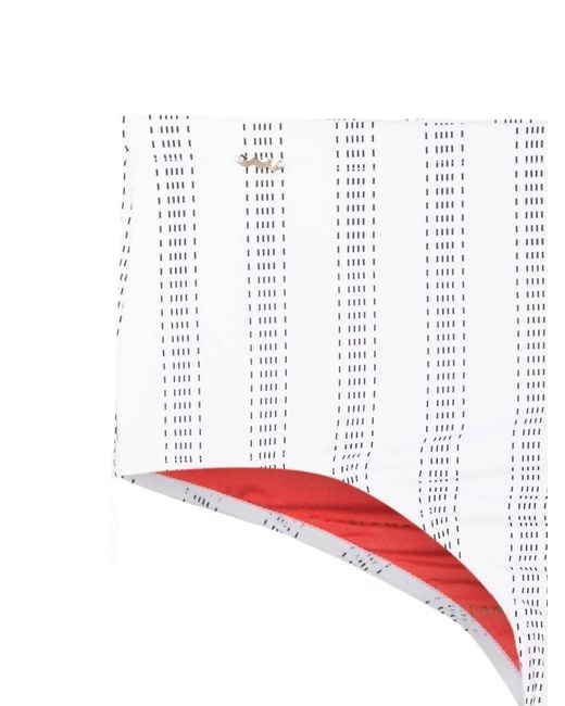 Amir Slama White Abstract-Print Swim Trunks for men