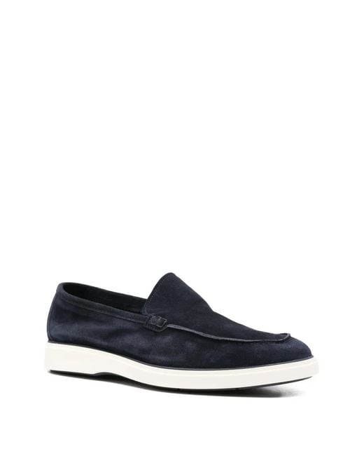 JOHN HARRISON White Suede Loafers for men