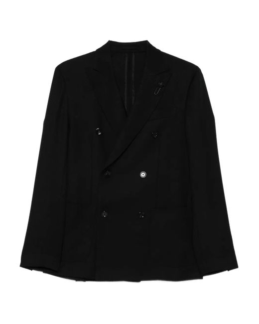 メンズ Lardini ダブルジャケット Black