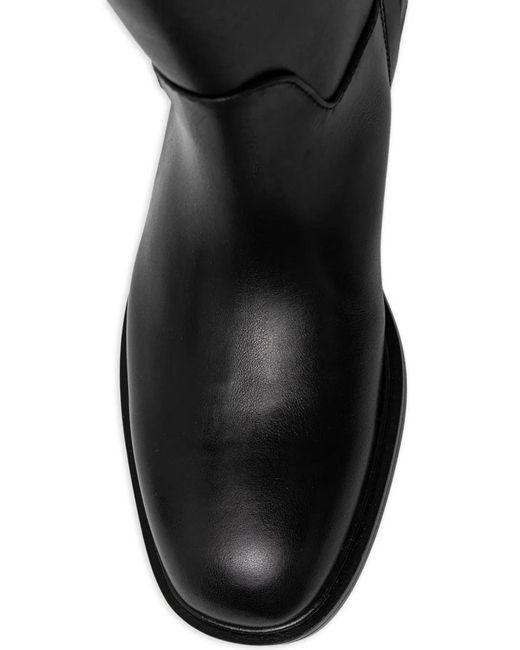 Baldinini Black Quilted Knee-High Boots