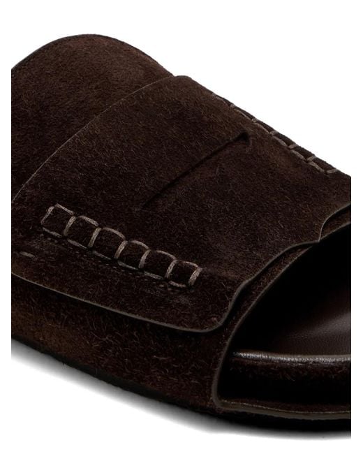 Jacquemus Black Topstitched Strap Sandals