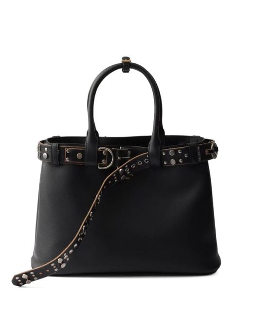 Borsa Tote Buckle Grande di Prada in Black