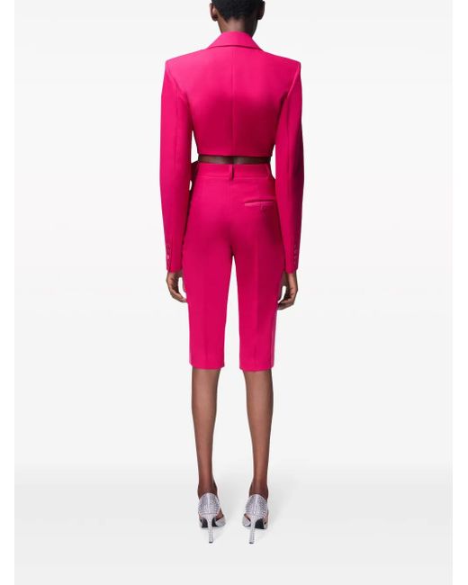 Area Flower-Appliqué Tailored Shorts