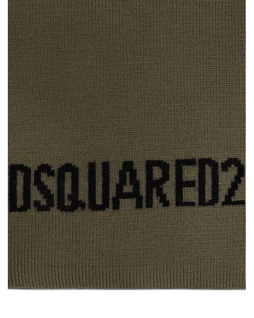 DSquared² Green Wool Scarf for men