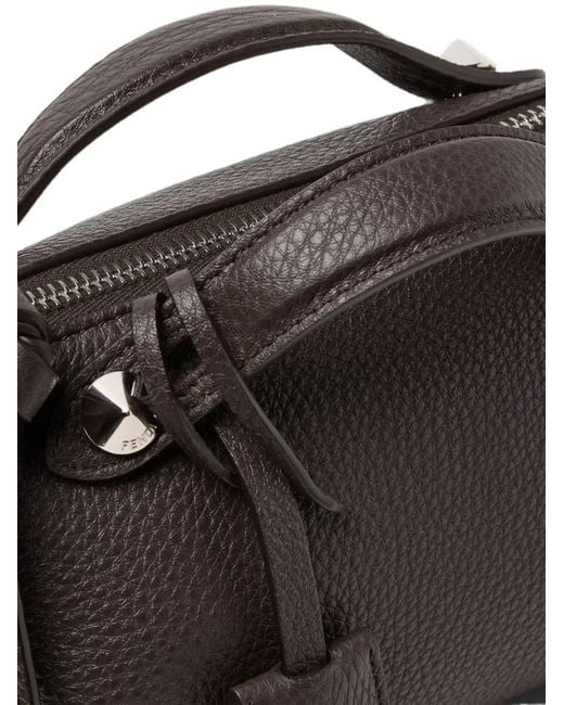 Fendi Black By The Way Soft Mini Ebony Leather Bag