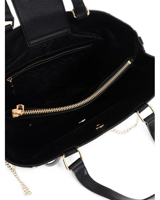 Moschino Black Logo-Plaque Shoulder Bag