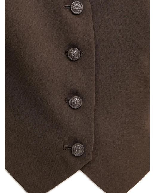 Guess Brown Button Chest-Pocket Vest