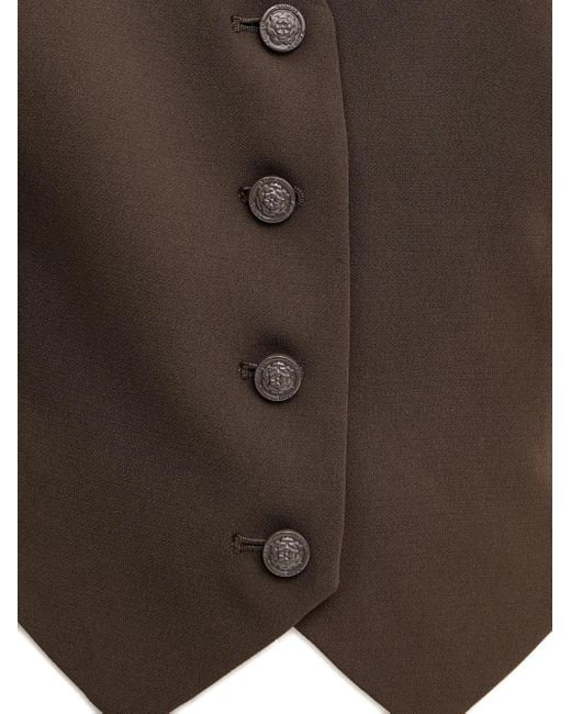 Guess Brown Button Chest-Pocket Vest