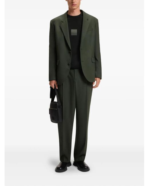 HUGO Black Logo-Print Sweatshirt for men