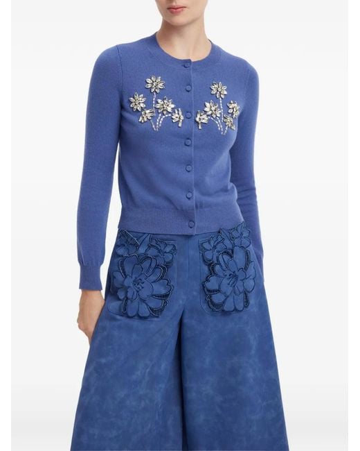 LEO LIN Blue Button-Fastening Cardigan