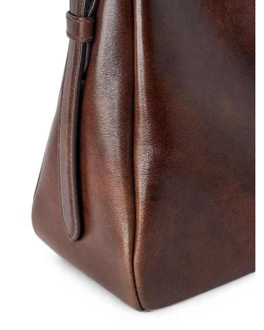 Prada Brown Aimée Medium Leather Shoulder Bag