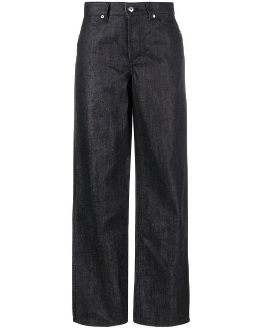 Jil Sander Blue High-Waisted Straight-Leg Jeans