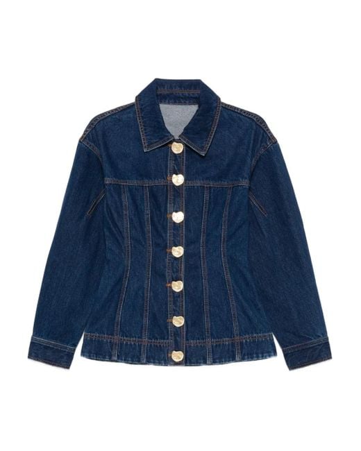 Aje. Blue Gianna Buttoned-up Denim Shirt